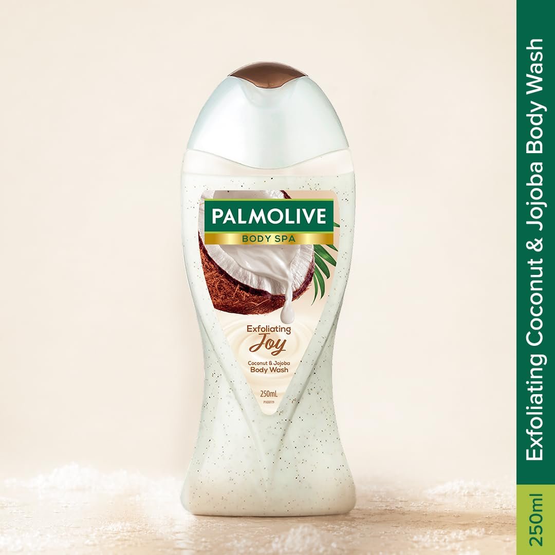 Palmolive Coconut Joy Body Wash, 250ml Crème Based Exfoliating Body Scrub based Bodywash Bottle, Apricot Seed ,Crushed Coconut & Jojoba Butter Extracts For Smooth Skin, PH Balanced Bodywash thumbnail