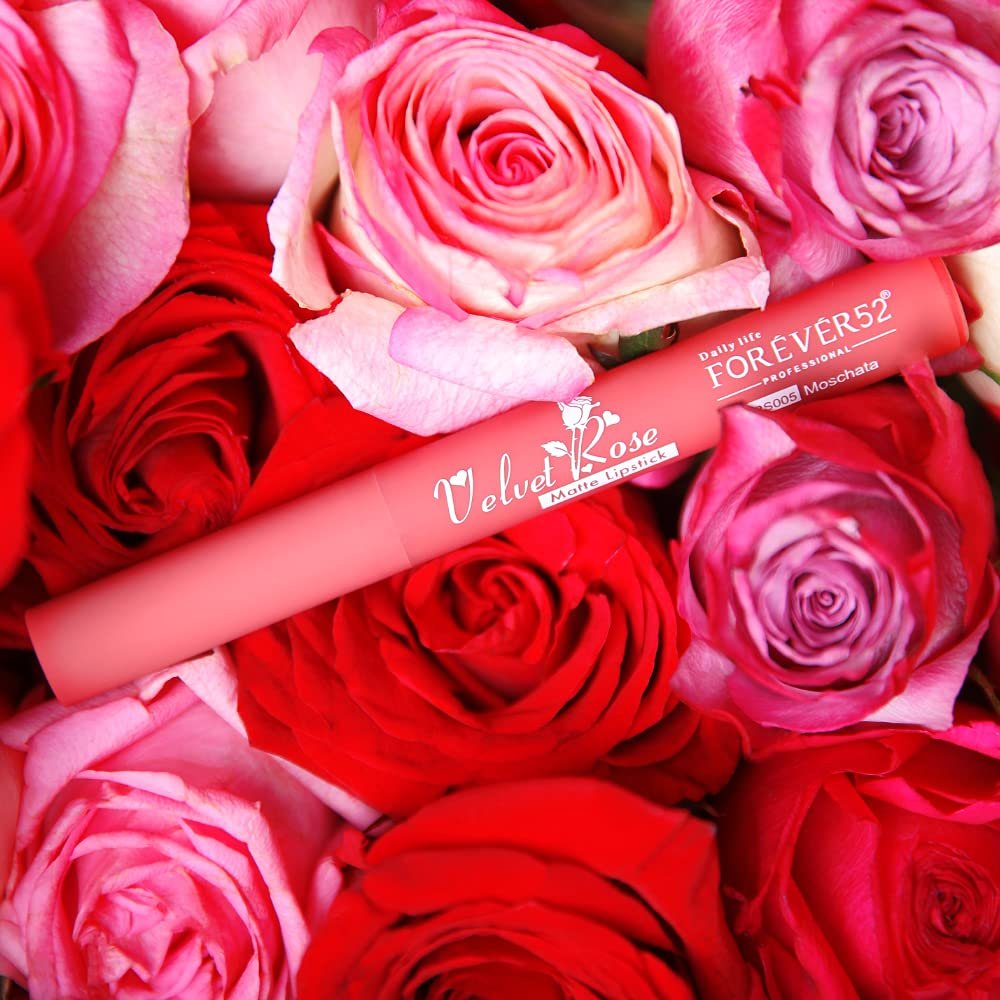 Daily Life Forever52 Velvet Rose Matte Long-Lasting Crayon Lipstick (Enriched With Rose Oil) - Hydrating Bold Lip Color With Silky Finish Look -Moschata | Pinks thumbnail