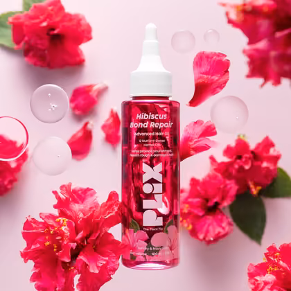 PLIX - THE PLANT FIX Hibiscus Bond Repair Advanced Hair Oil for Damaged Hair - 100ml | Repairs Damaged Hair Due To Heat Styling | Restores Strength & Reduces Breakage