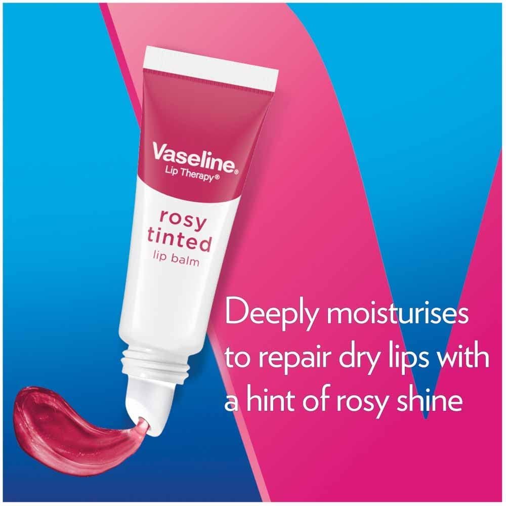 Vaseline Lip Therapy Rosy Tinted Lip Balm, 10g For Dry Lips With Rosy Shine - Pink thumbnail