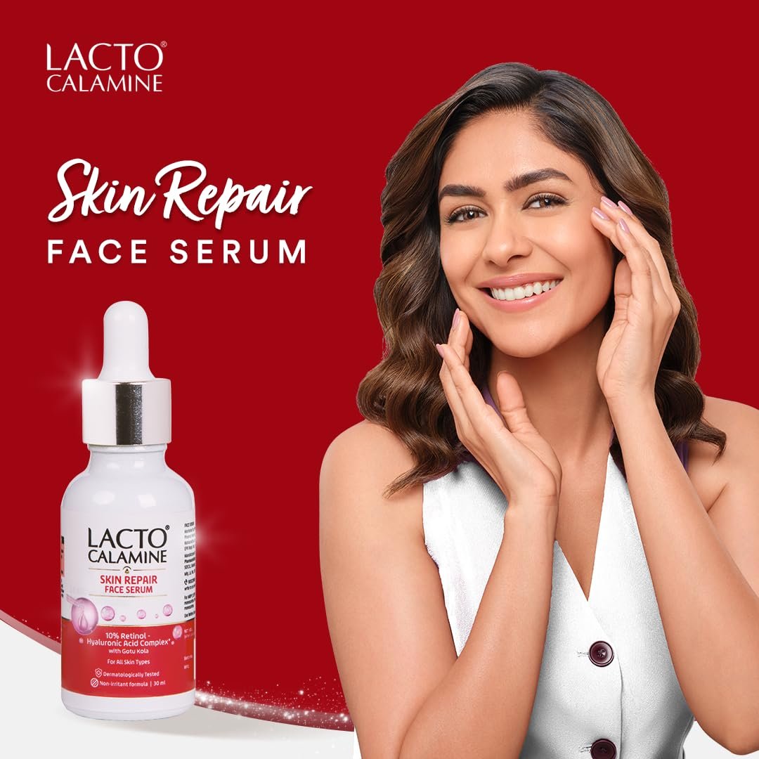 Lacto Calamine 10% Retinol Complex Face Serum with Hyaluronic Acid & Gotu Kola | Reduces Fine Lines & Wrinkles | Anti-Aging Night Serum |  30ml thumbnail