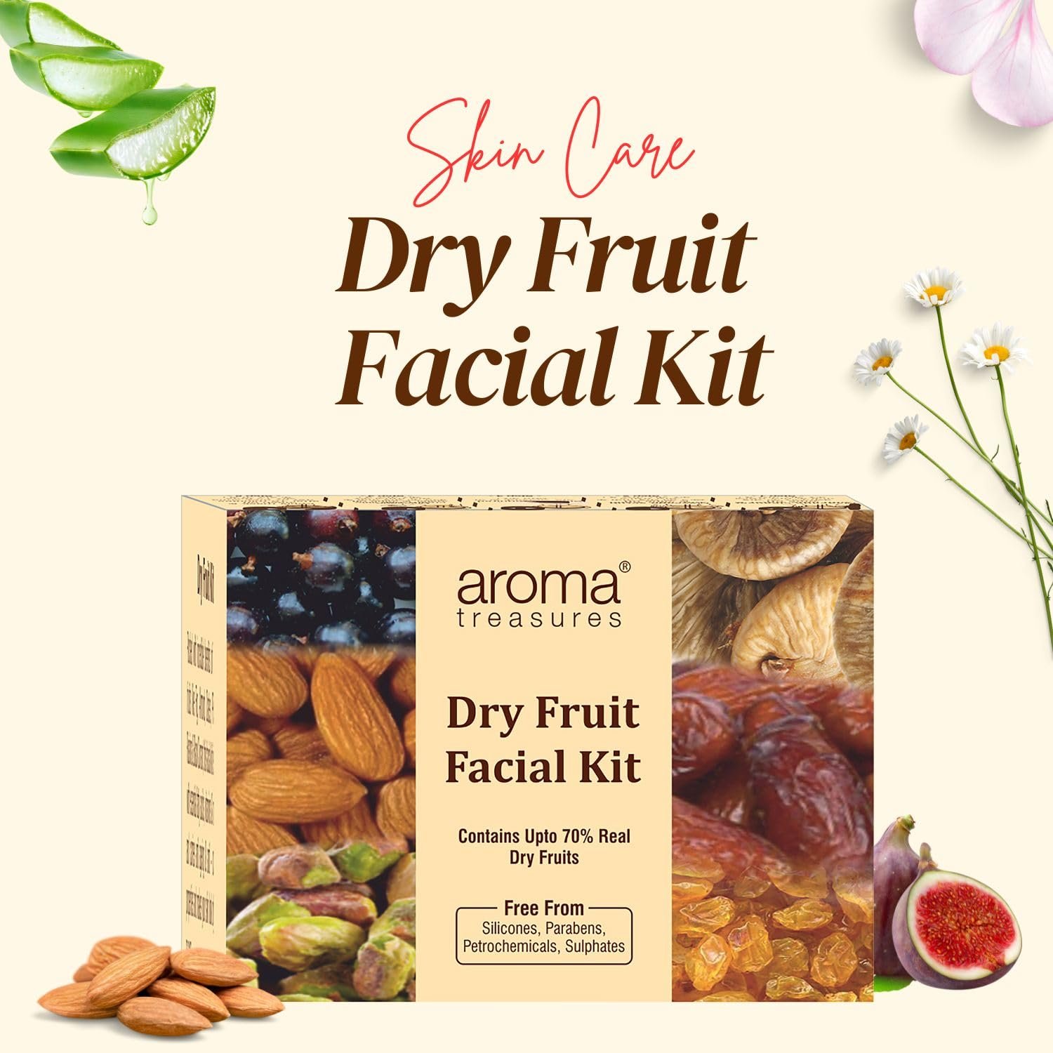 Aroma treasures one time use Dry Fruit Facial Kit for all skin type thumbnail