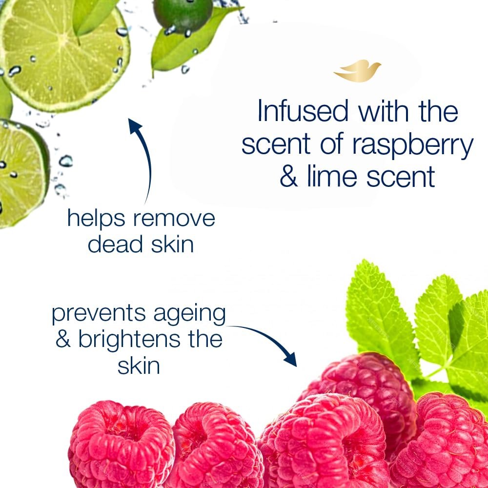 Dove Renewing Raspberry Body Wash with Lime for Renewed Skin, Refreshing Scent, 1L thumbnail