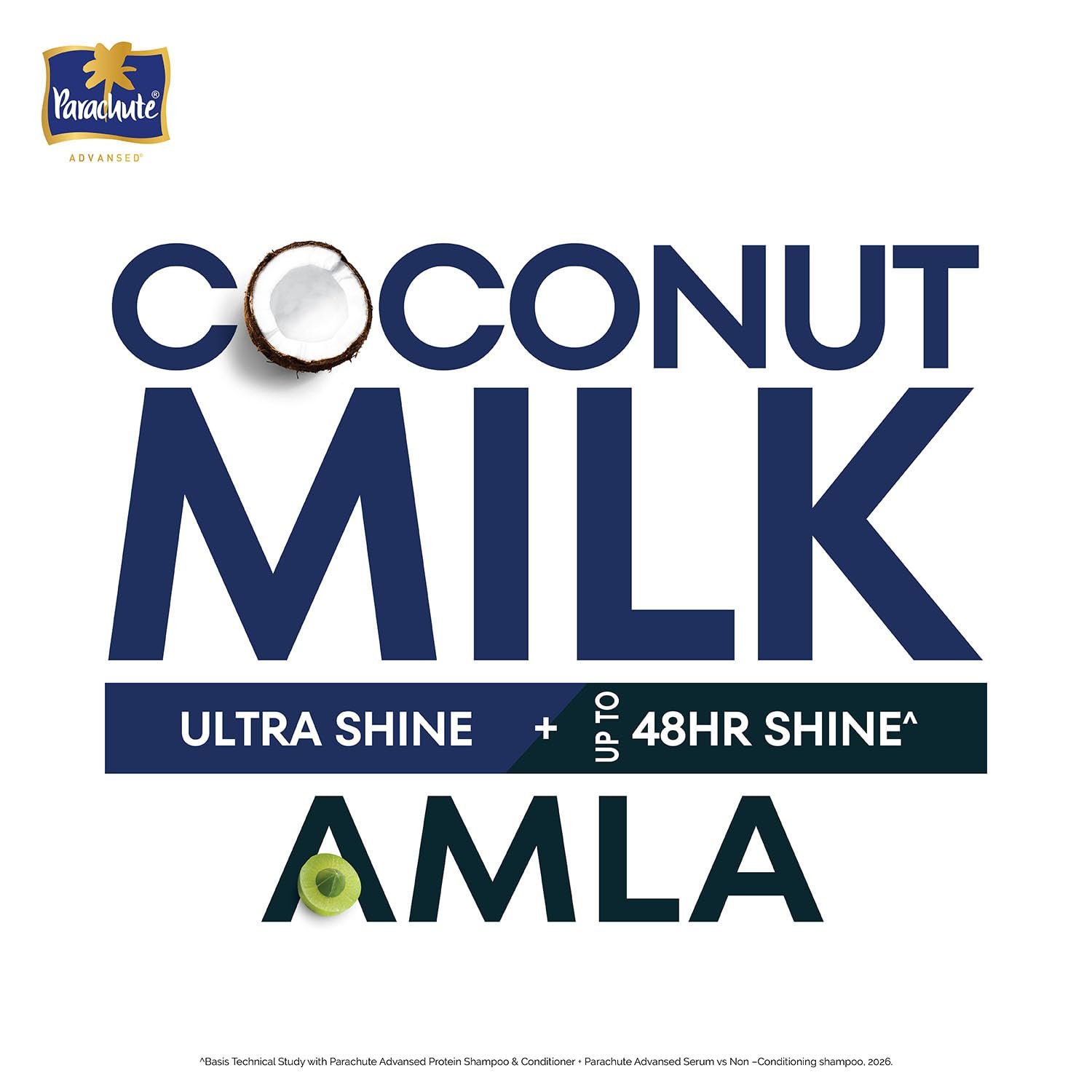 Parachute Advansed Protein Shampoo with Coconut Milk & Amla | Up to 48 hr Shine | Ultra Shine | Protein Lock Technology | Paraben free | For Men & Women | 170ml thumbnail