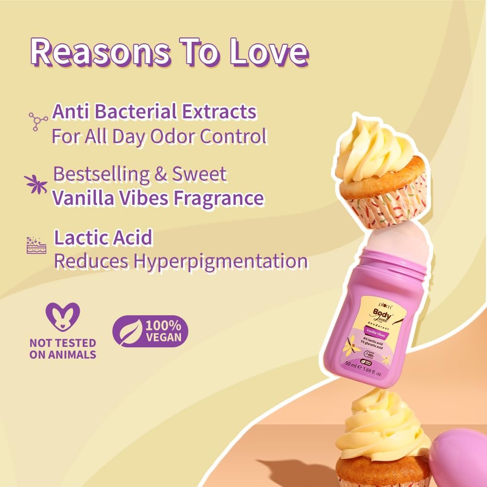 Plum BodyLovin' Vanilla Vibes Underarm Roll On for Women | Warm Vanilla Fragrance Underarm Roll On | 50ml thumbnail