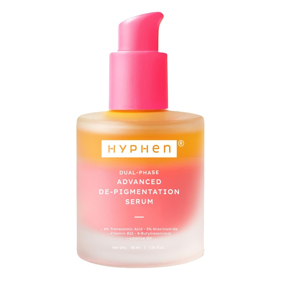 Hyphen 4% Tranexamic Acid + 5% Niacinamide Biphasic De-Pigmentation Serum | Correction & Prevents Hyperpigmentation, Dark Spots & Melasma| Deep Penetration - 30 ml thumbnail