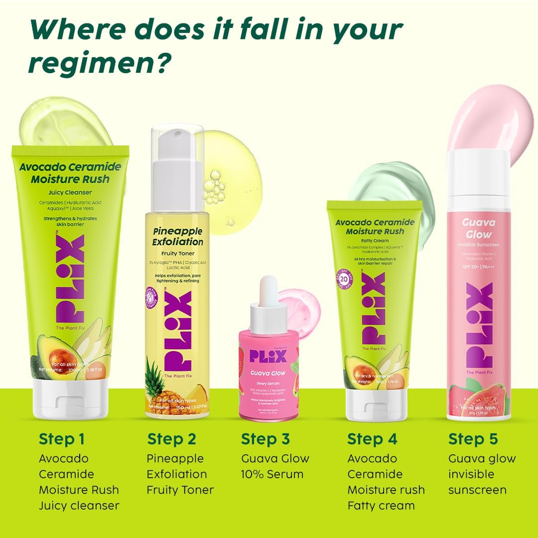 PLIX THE PLANT FIX Avocado Ceramide Moisture Rush Fatty Cream | In Vivo Tested SPF 20 | With Ceramides | Strengthens Barrier | 100Hr Moisture Boost thumbnail