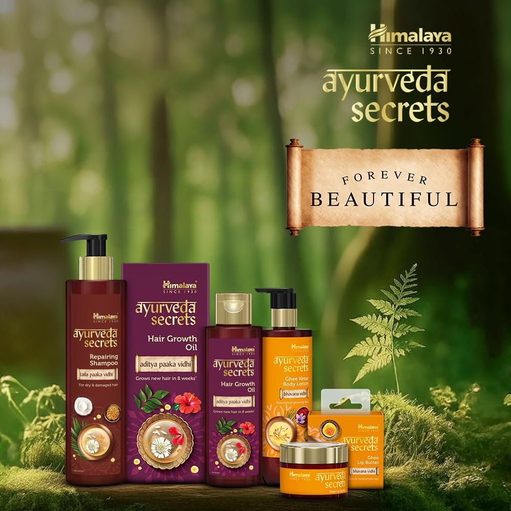 Himalaya Ayurveda Secrets | Ghee Kesar Moisturizing Body Lotion for Dry Skin | With pure cow ghee, kumkuma (saffron) |  200ml thumbnail