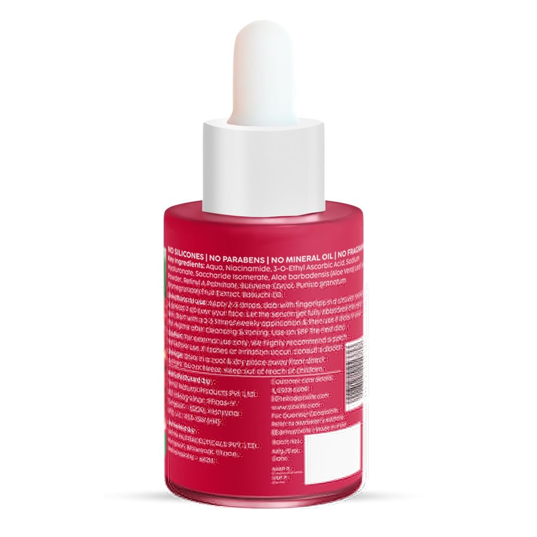 PLIX The Plant Fix Pomegranate 0.6% Retinol & 0.2% Bakuchi Oil Face Serum | Anti-Ageing Serum for Fine Lines & Wrinkles | Helps Smooth & Firm Youthful-Looking Skin | For Men & Women |30ml thumbnail