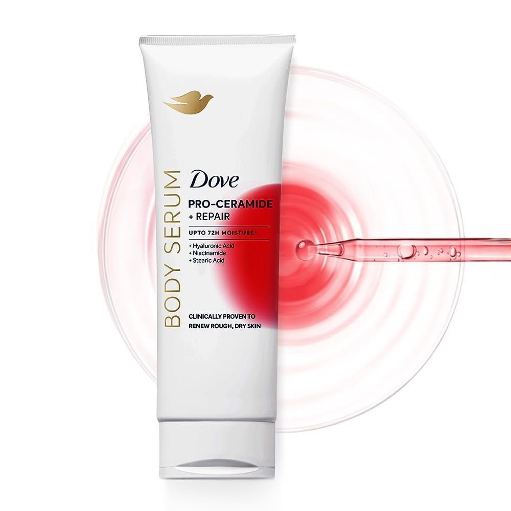 Important information Indications: For best results, massage a generous amount of this Dove moisturiser all over your body, taking extra time to apply to areas of very dry skin like lower l thumbnail