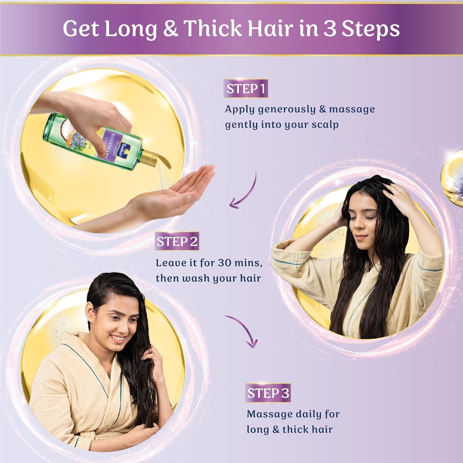Parachute Advansed Rosemary-enriched Coconut Hair Oil| Rosemary Hair Oil| Superfoods Magic| Long & Thick Hair|300 Ml thumbnail