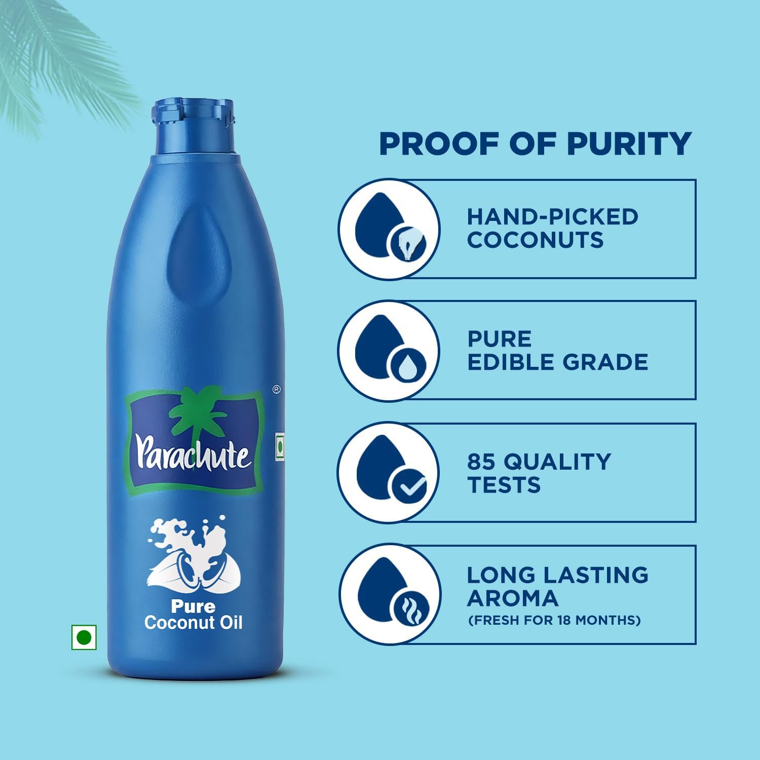 Parachute Coconut Oil – Pure Coconut Hair Oil for Nourishment & Healthy-Looking Hair, 330ml thumbnail