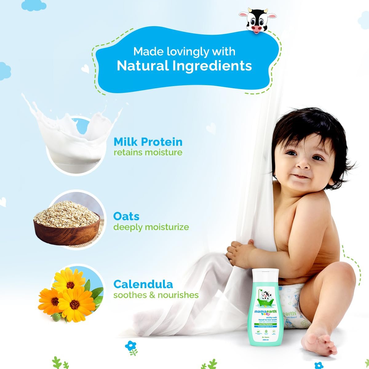 Mamaearth Milky Soft Head to Toe Wash 400ml thumbnail