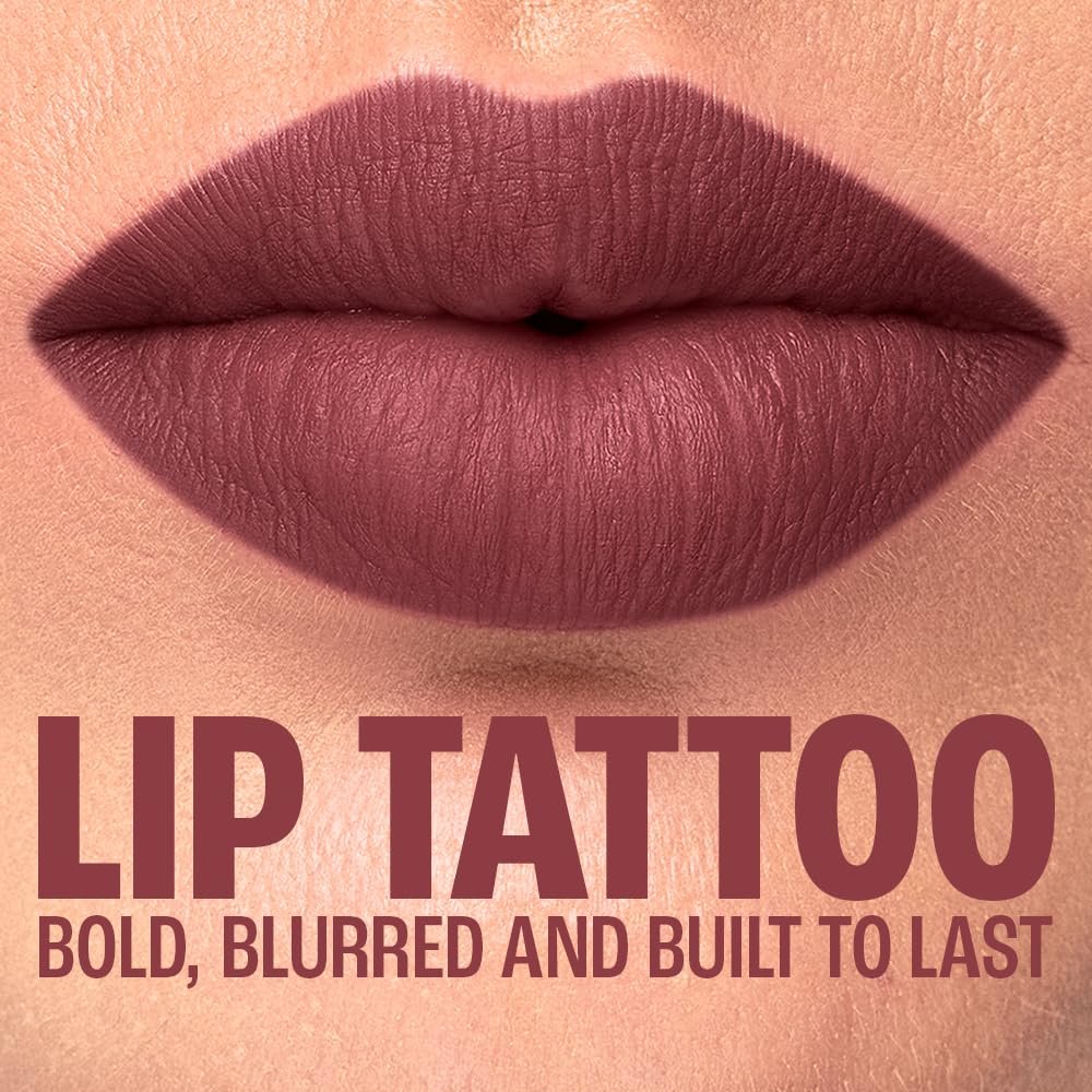 Lakme 9to5 Lip Tattoo Matte Slim Stick, Maroon Mix, 2g, for Intense Color and Full Coverage, with Bakuchiol and Vitamin E, Smudgeproof and Waterproof, Long-Lasting Lipstick for Women thumbnail