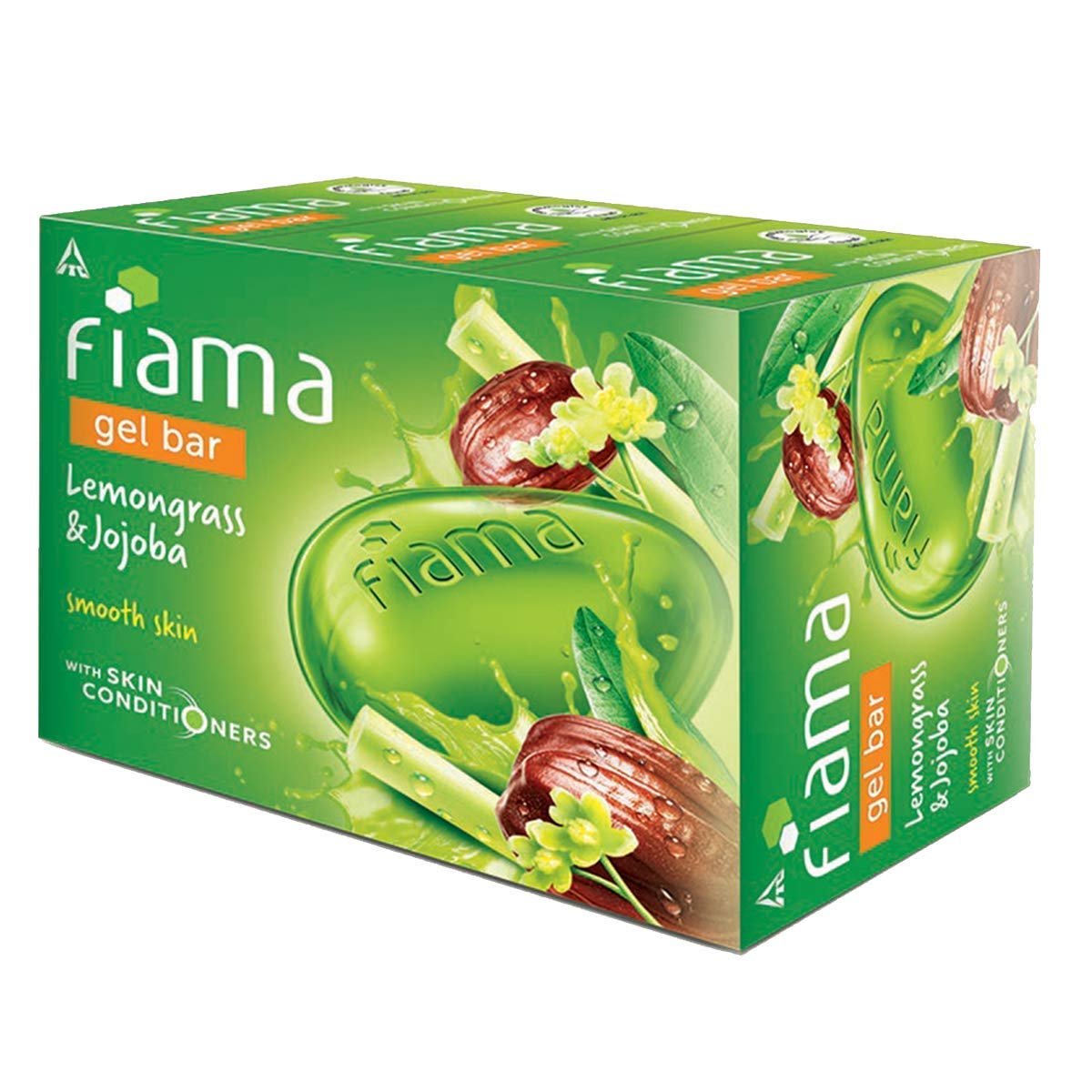 Fiama Gel Bar Lemongrass & Jojoba 375g (125g, Pack of 3) | Smooth Skin | Gent| Gentle Exfoliation |Moisture Lock with 30% Smoothing Body Serum | Bathing Soap for Men & Women | All Skin Types thumbnail