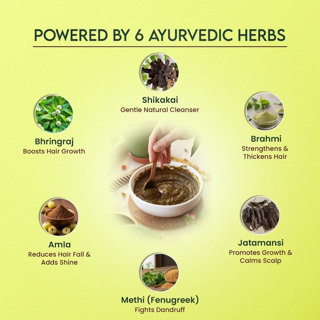 Jovees Herbal Mehandi/Henna Powder | With Amla, Shikakai & Brahmi Powder | For Extra Conditioning | Control Hair Fall & Repairs Damaged Hair 150G thumbnail
