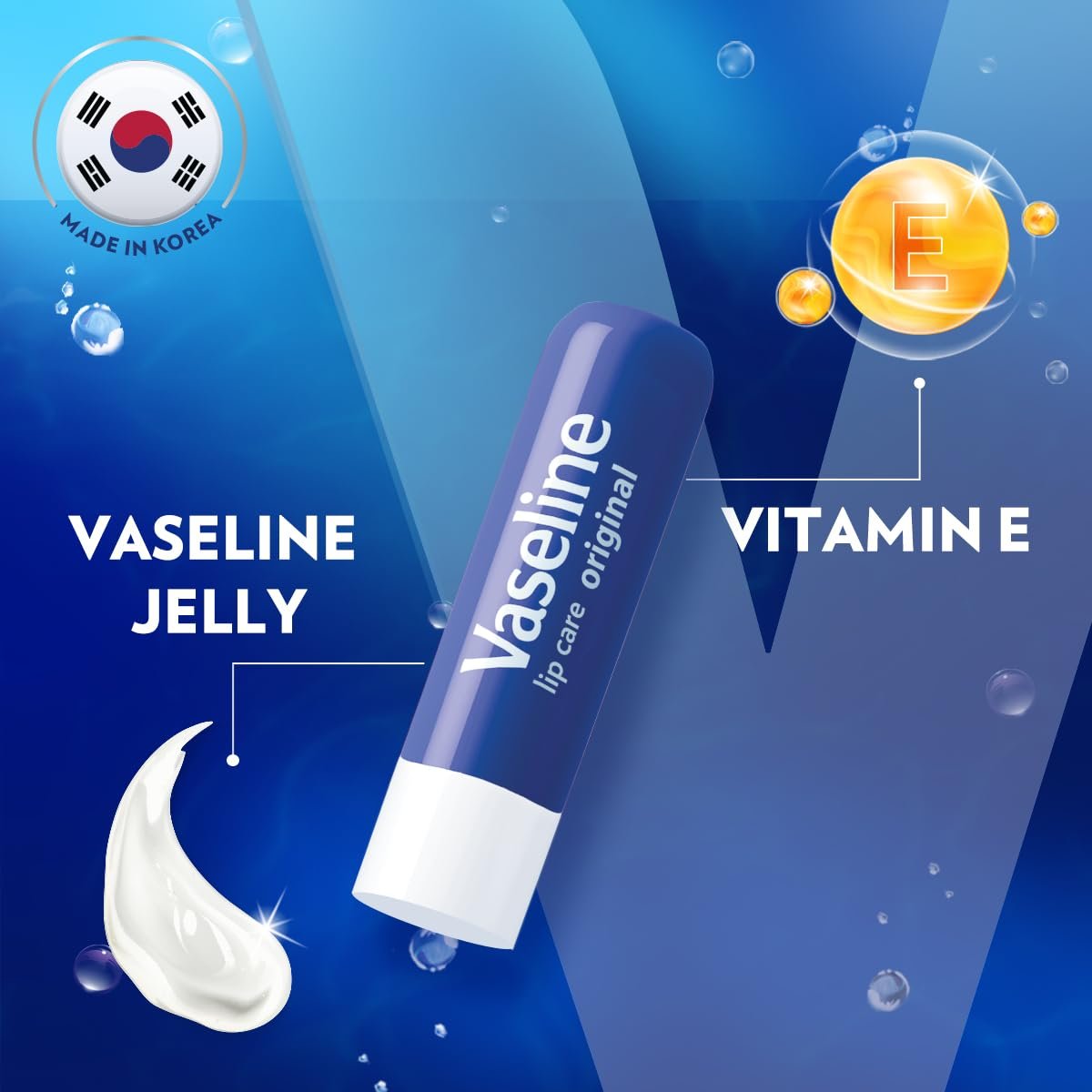 Vaseline Lip Care | Original Lip Balm Stick | up to 48Hr moisturization | with petroleum jelly & vitamin E | made in South Korea | 4.8g thumbnail