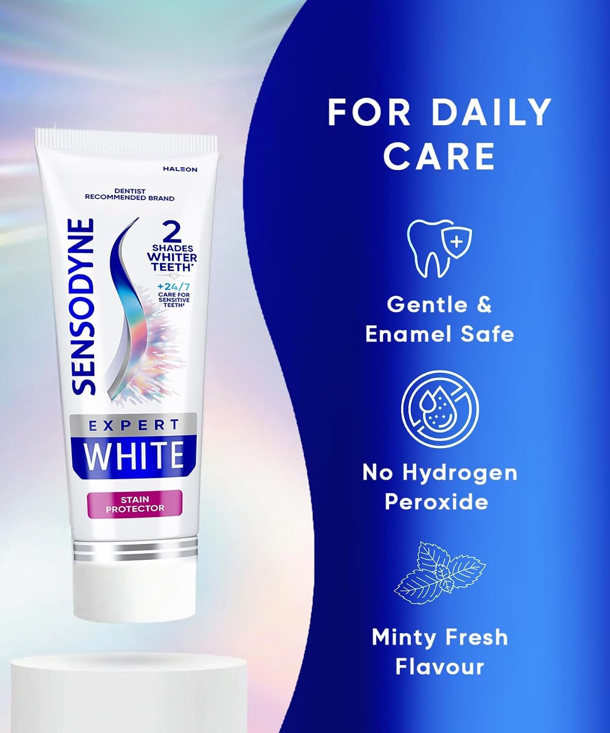 Sensodyne Expert White | Teeth Whitening Toothpaste | 2 Shades Whiter Teeth, 7X Stain Removal | Dentist Recommended | Enamel Safe - 70g thumbnail