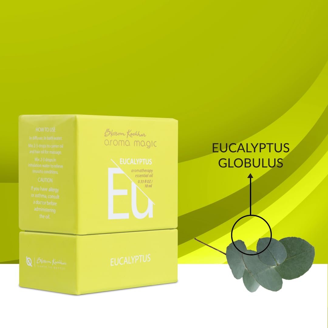 Aroma Magic Eucalyptus Essential Oil – Pure Eucalyptus Globulus | Clears Congestion, for Dandruff & Aches – 10ml thumbnail