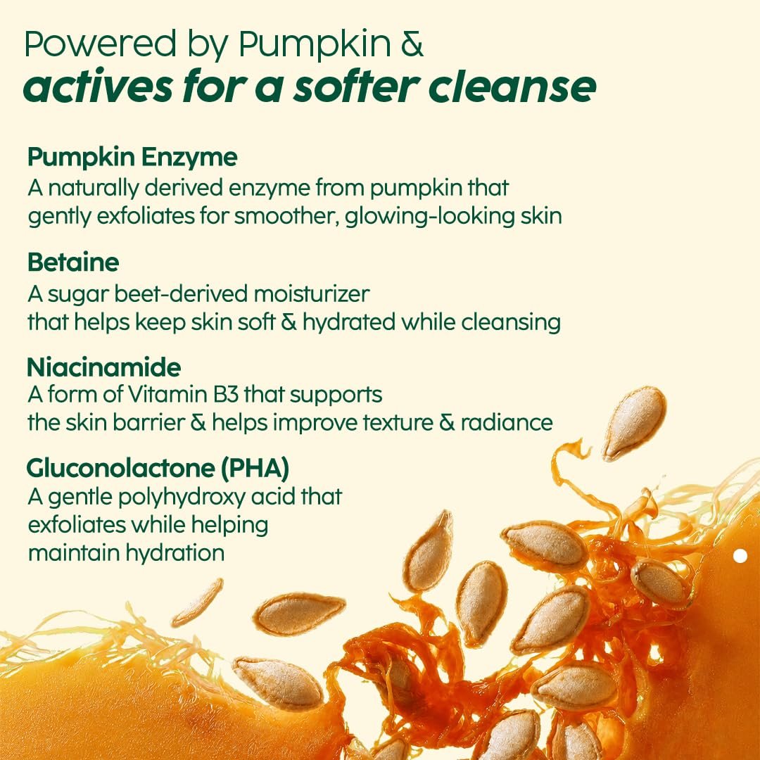 PLIX The Plant Fix Pumpkin Powder Cleanser | Gentle Exfoliating Face Cleanser for Brighter, Smoother & Fresh-Looking Skin | Helps Remove Dead Skin & Impurities | Daily Skincare thumbnail