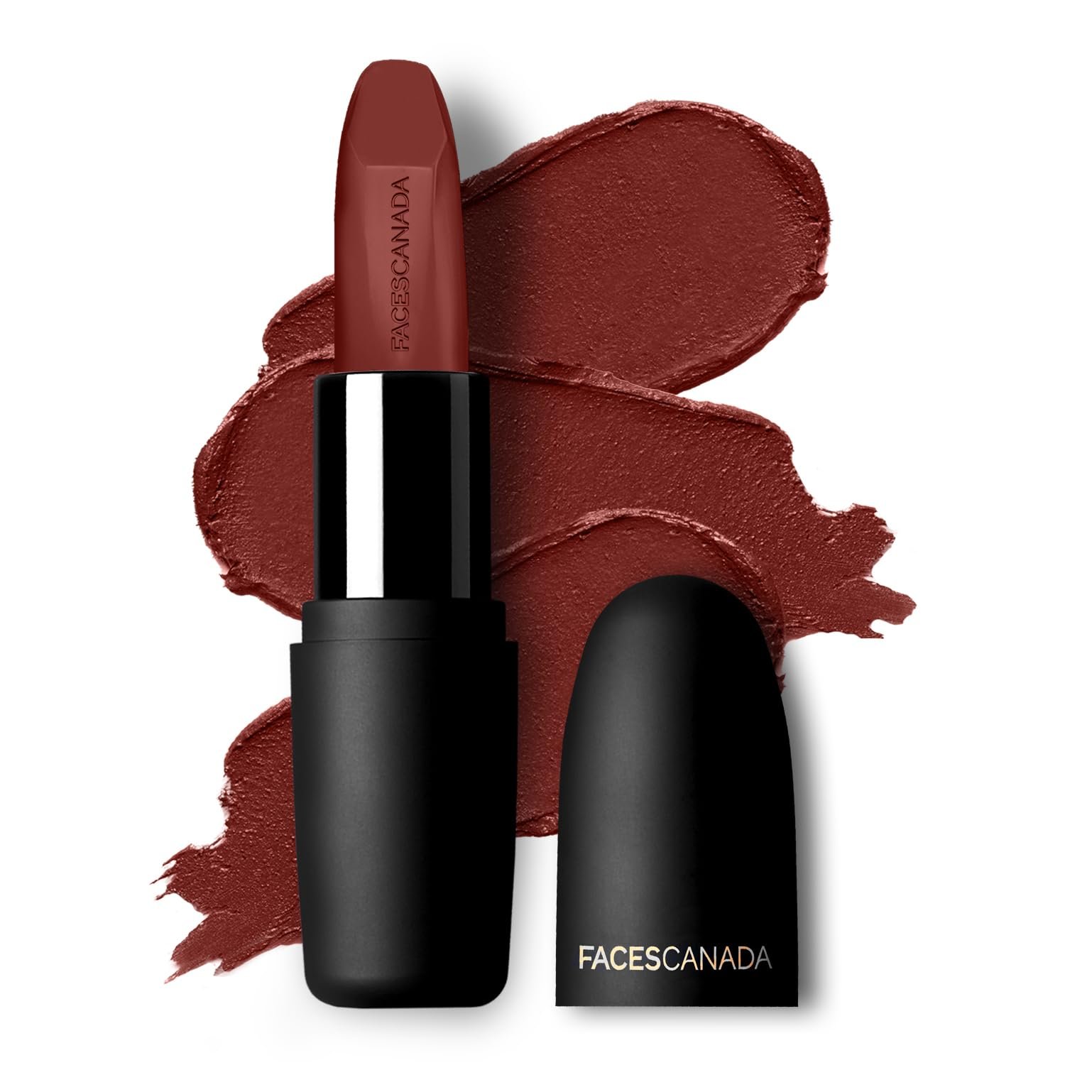 FACES CANADA Weightless Matte Lipstick - Royal Maroon 16 (Maroon), 4.5g | Highly Pigmented Lip Color | Smooth One Stroke Glide | Moisturizes & Hydrates Lips | Vitamin E, Jojoba & Almond Oil