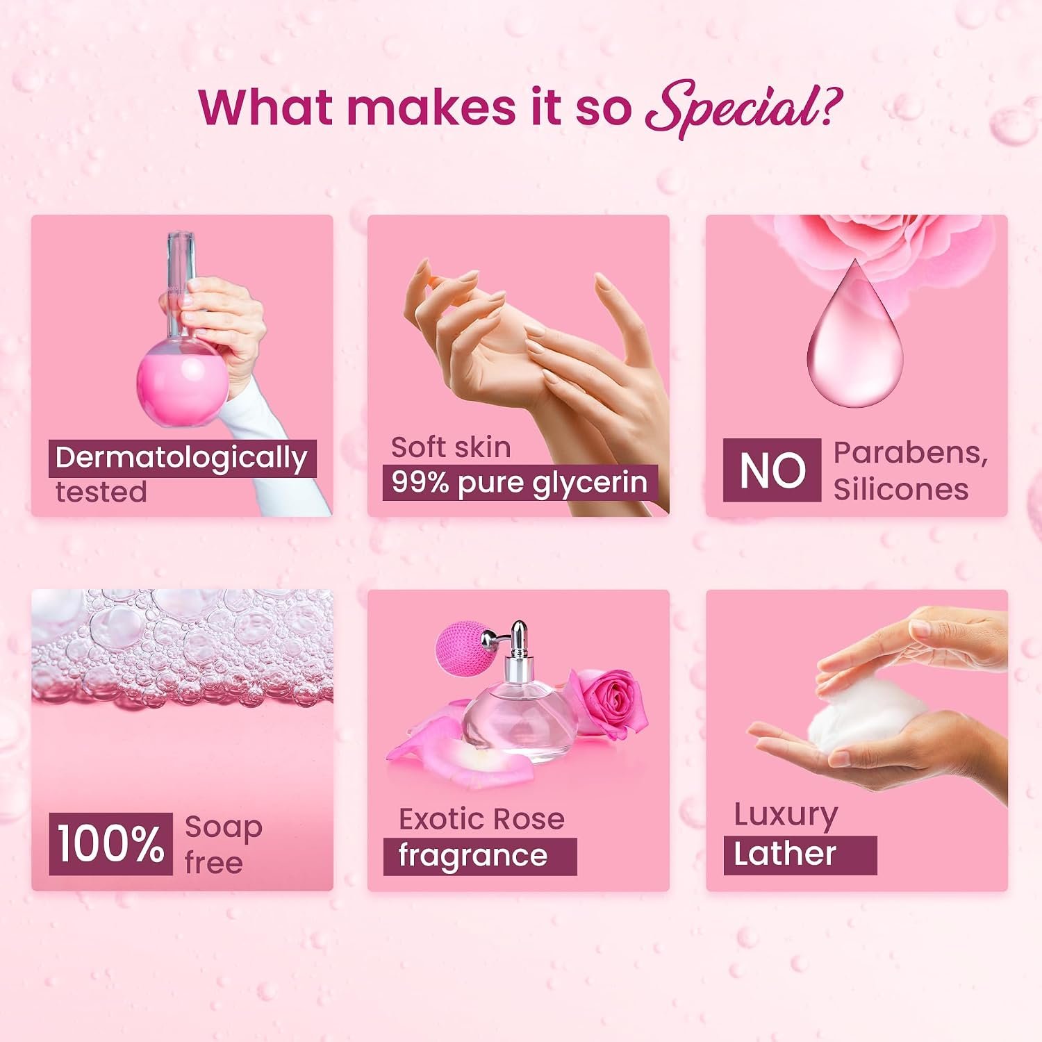 Dabur Gulabari Shower Gel - 250 ml | 99% Pure Glycerine | Gentle Bodywash | Cellulite beads for Exfoliation | 0% Parabens & Soap | thumbnail
