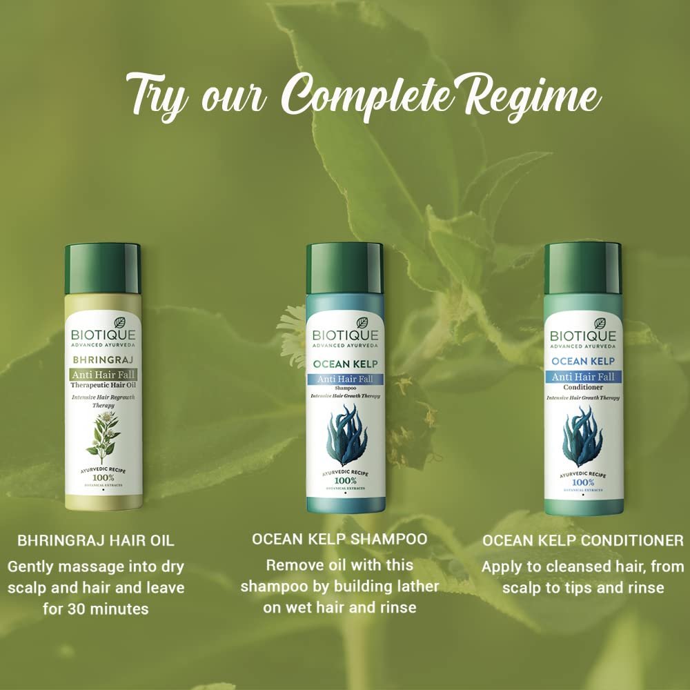 Biotique Bio Bhringraj Therapeutic Oil for Falling Hair | Intensive Hair Regrowth Treatment | Nourishing Follicles| Strong and Shiny| For All Skin Types| 120m thumbnail