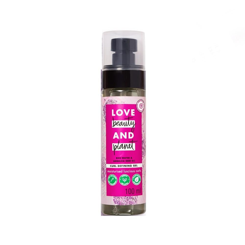 Love Beauty & Planet Rice Water & Angelica Seed Oil Curl Defining Gel | Helps Define Curls, Control Frizz & Enhance Natural Curl Shape | Silicone-Free & Dye-Free Formula | 100ml thumbnail