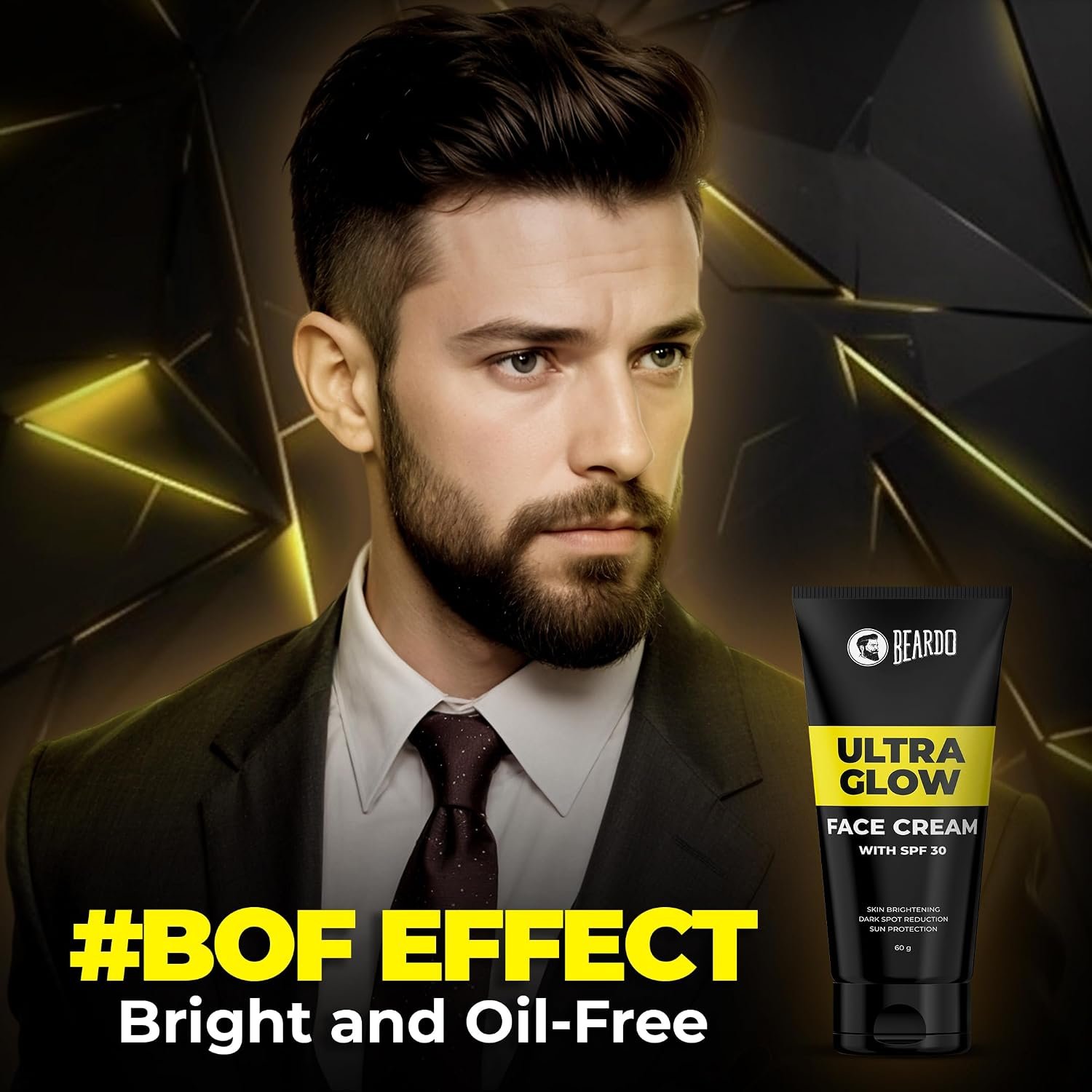 Beardo Ultraglow All in One Face Cream For Men with SPF 30, 60g | Aloe Vera With Vitamin E for Skin Brightening & Dark Spots Reduction thumbnail
