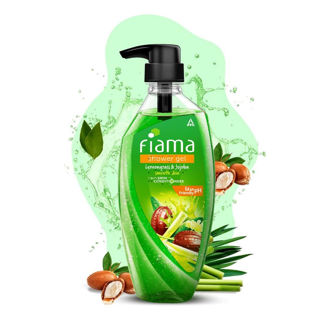 Fiama Body Wash Shower Gel Lemongrass & Jojoba, 500ml, Body Wash for Women and Men with Skin Conditioners for Smooth & Moisurised Skin, Suitable for All Skin Types thumbnail