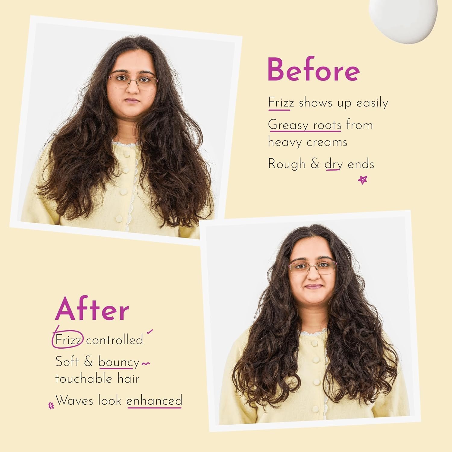 Fix My Curls Milky Leave In Serum | Frizz Control | Wavy Hair | 30ml Lightweight leave-in that controls frizz while keeping hair bouncy and soft. thumbnail