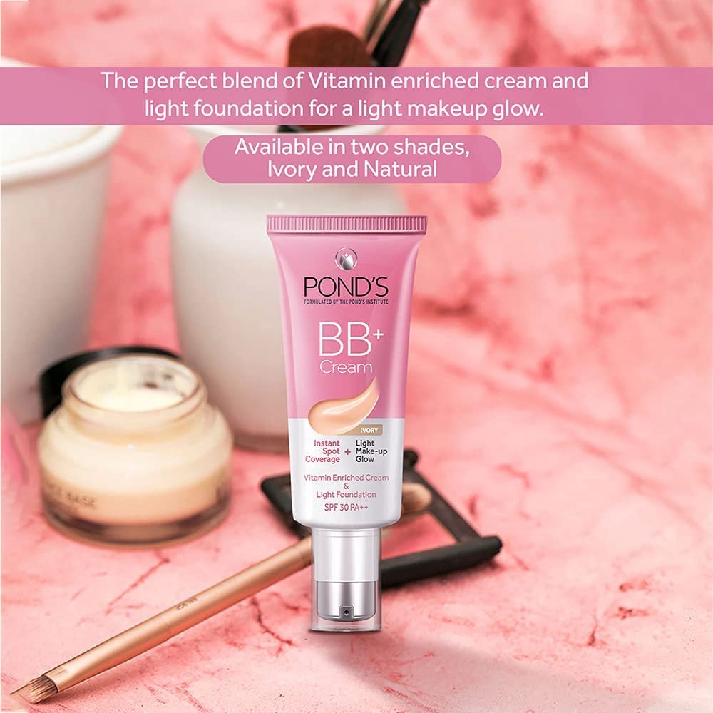 POND'S BB+ Cream|| Instant Spot Coverage + Light Make-up Glow|| Ivory 30g thumbnail