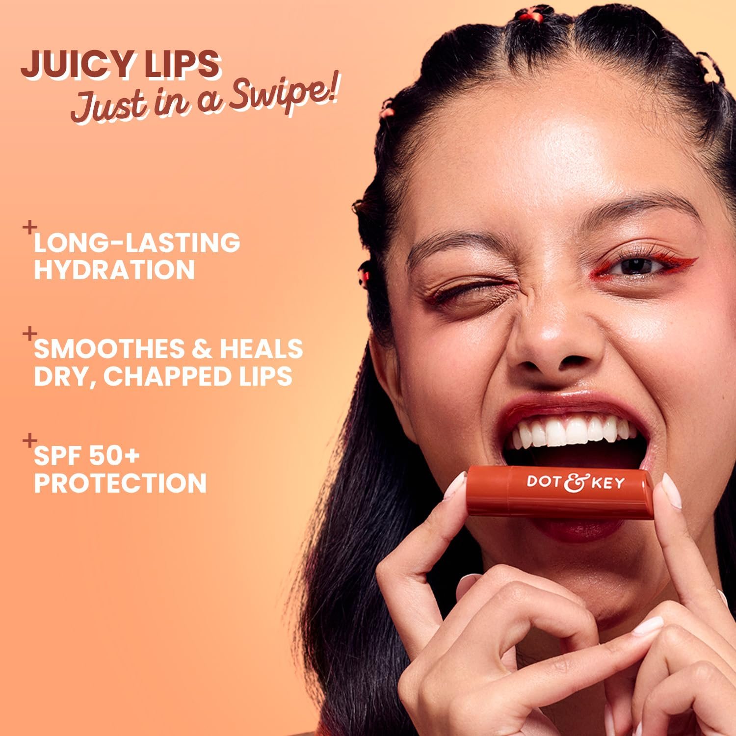 Dot & Key Barrier Repair Hydrating Lip Balm SPF 50 | Cocoa Nude | Repairs Damaged Lip Barrier | Medium Tinted | 4.5 gm thumbnail
