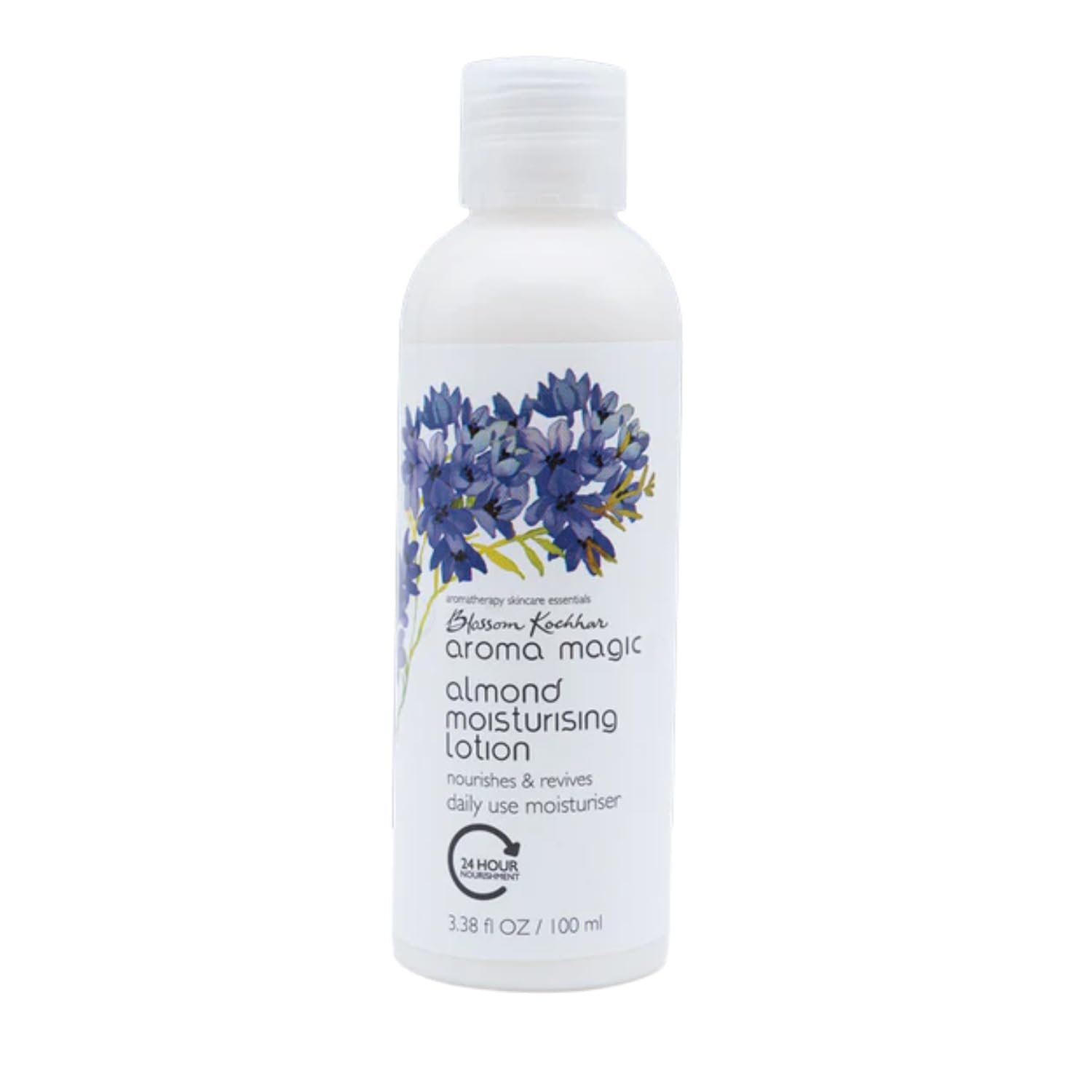 Aroma Magic Almond Moisturising Lotion SPF 15| for 24H nourishment |Moisturizes & revives skin| lotus leaf extracts, jojoba oils, geranium & rose essential oils| 100ml