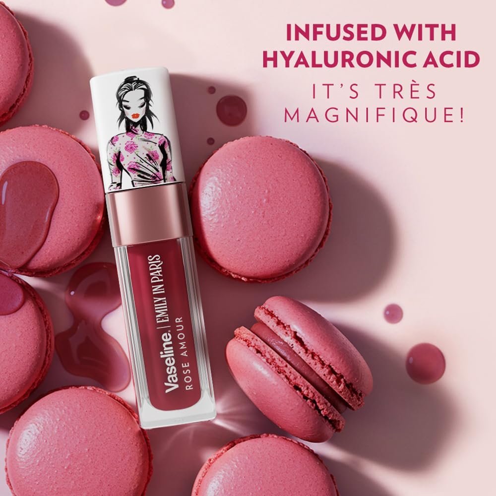 Vaseline Emily in Paris Rose Amour Lip Oil | Intense Gloss | 24H Moisturisation | 4 g thumbnail