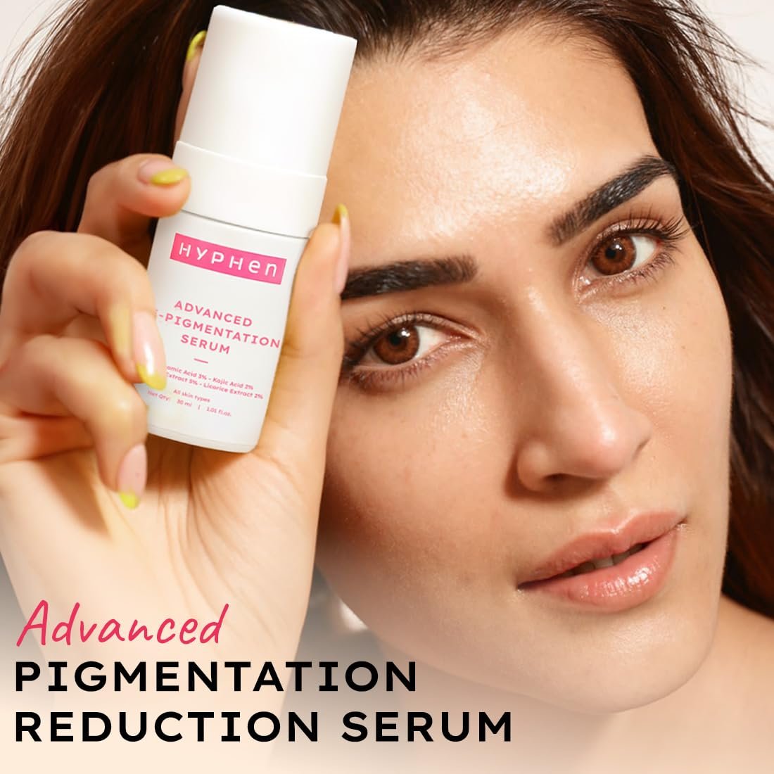 Hyphen Advanced De-Pigmentation Serum For Hyperpigmentation, Melasma, Dark Spots & Scars With 2% Kojic Acid | Visibly Brightens & Even Tones Skin | Serum For Women & Men - 30ml thumbnail