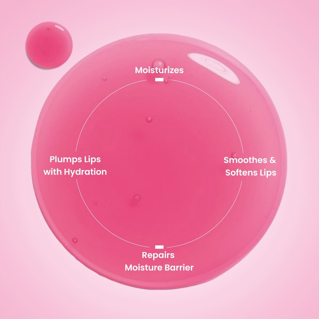 Hyphen Tinted Lip Balm - Marshmallow Pink | 1% Vitamin E, 2% Squalane & Peptides | Brightening Lip Balm for Dark Lips | 24h Moisturization & Hydration for Dry & Chapped Lips - 10 g thumbnail