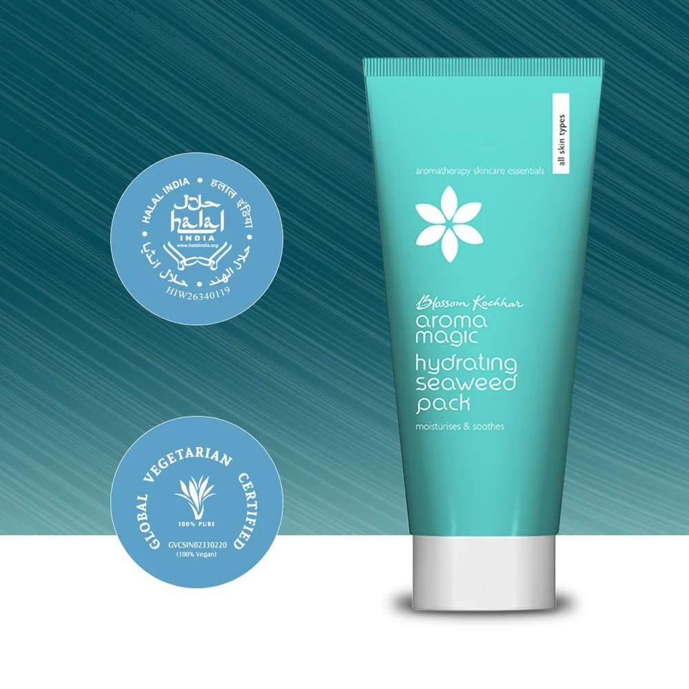 Aroma Magic Hydrating Seaweed Multi-use Face Pack| with lotus leaf, Vitamin C & E | For Instant Hydration| | Detoxify, Oxygenate & Delay Signs of Aging |for Men & Women |All Skin Types|100gm thumbnail