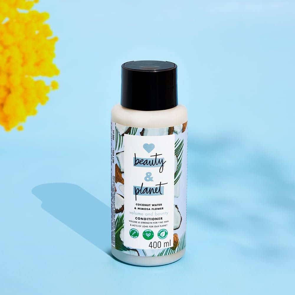 Love Beauty & Planet Coconut Water and Mimosa Flower Volume and Bounty Conditioner|| No Parabens|| No Dyes|| 100% Organic Coconut Oil|| 400ml thumbnail