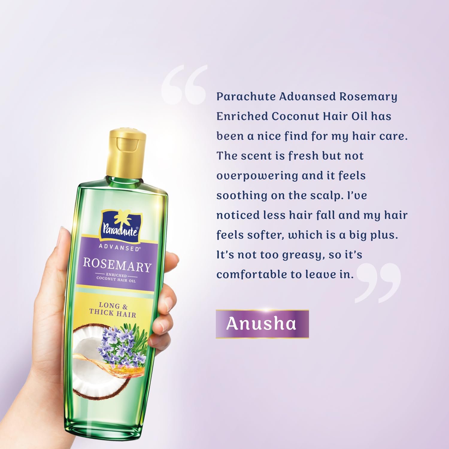 Parachute Advansed Rosemary-enriched Coconut Hair Oil| Rosemary Hair Oil| Superfoods Magic| Long & Thick Hair|300 Ml thumbnail