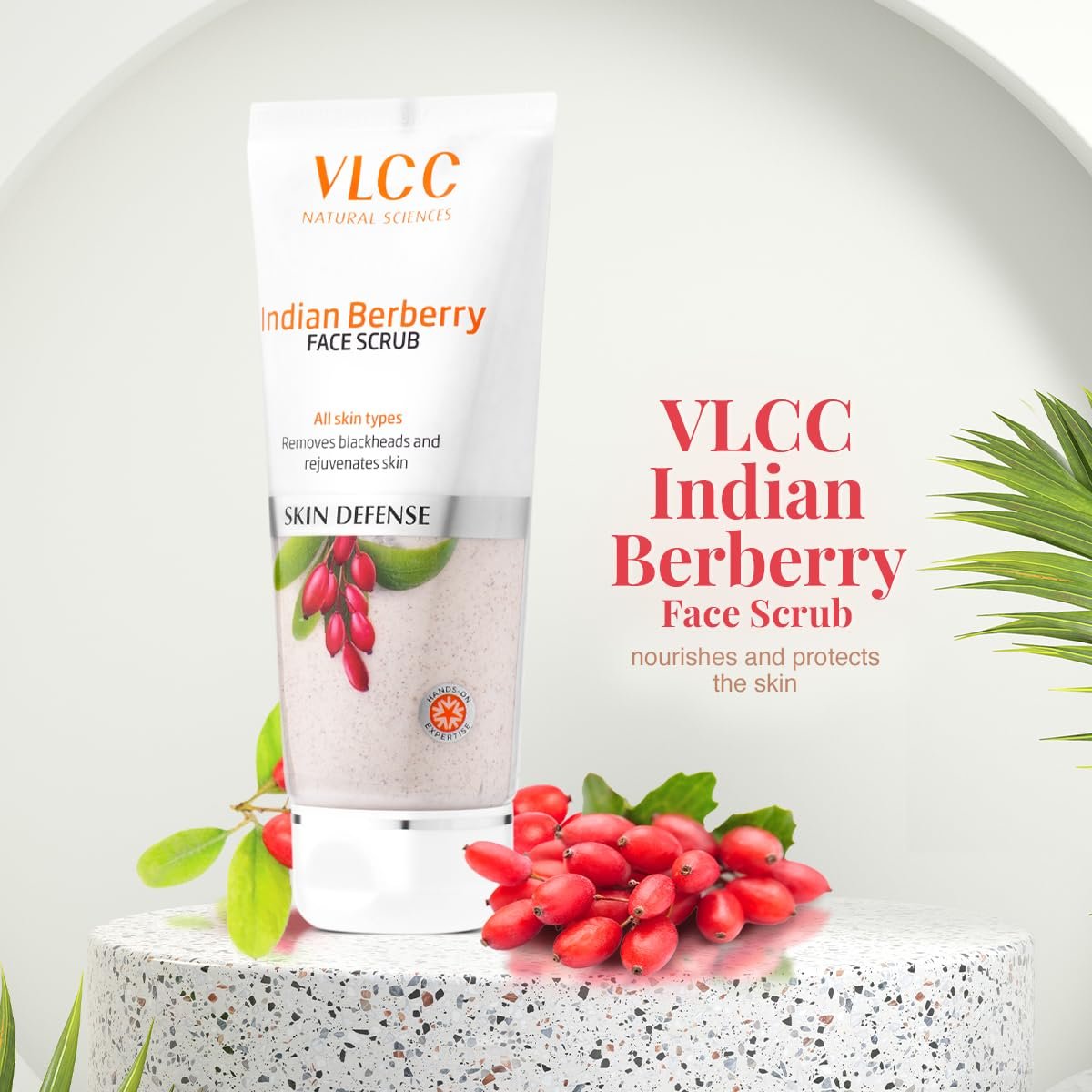 VLCC Indian Berberry Face Scrub - 80g | Gentle Scrub | Helps remove Dead Skin Cells | Clears Skin and Helps remove Blackheads thumbnail