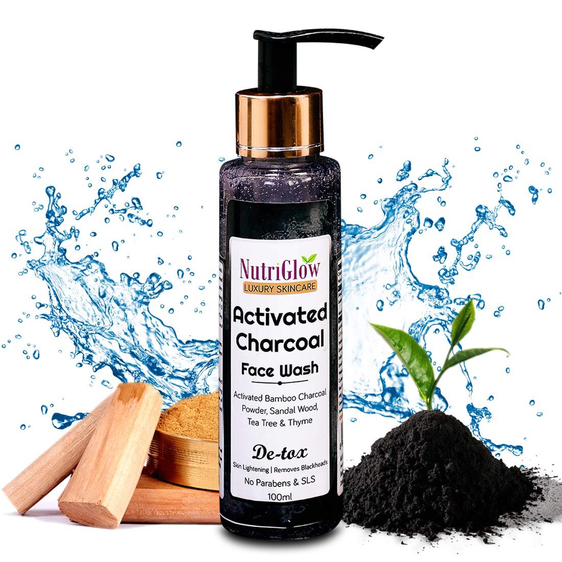 NutriGlow Activated Charcoal Face Wash 100ml