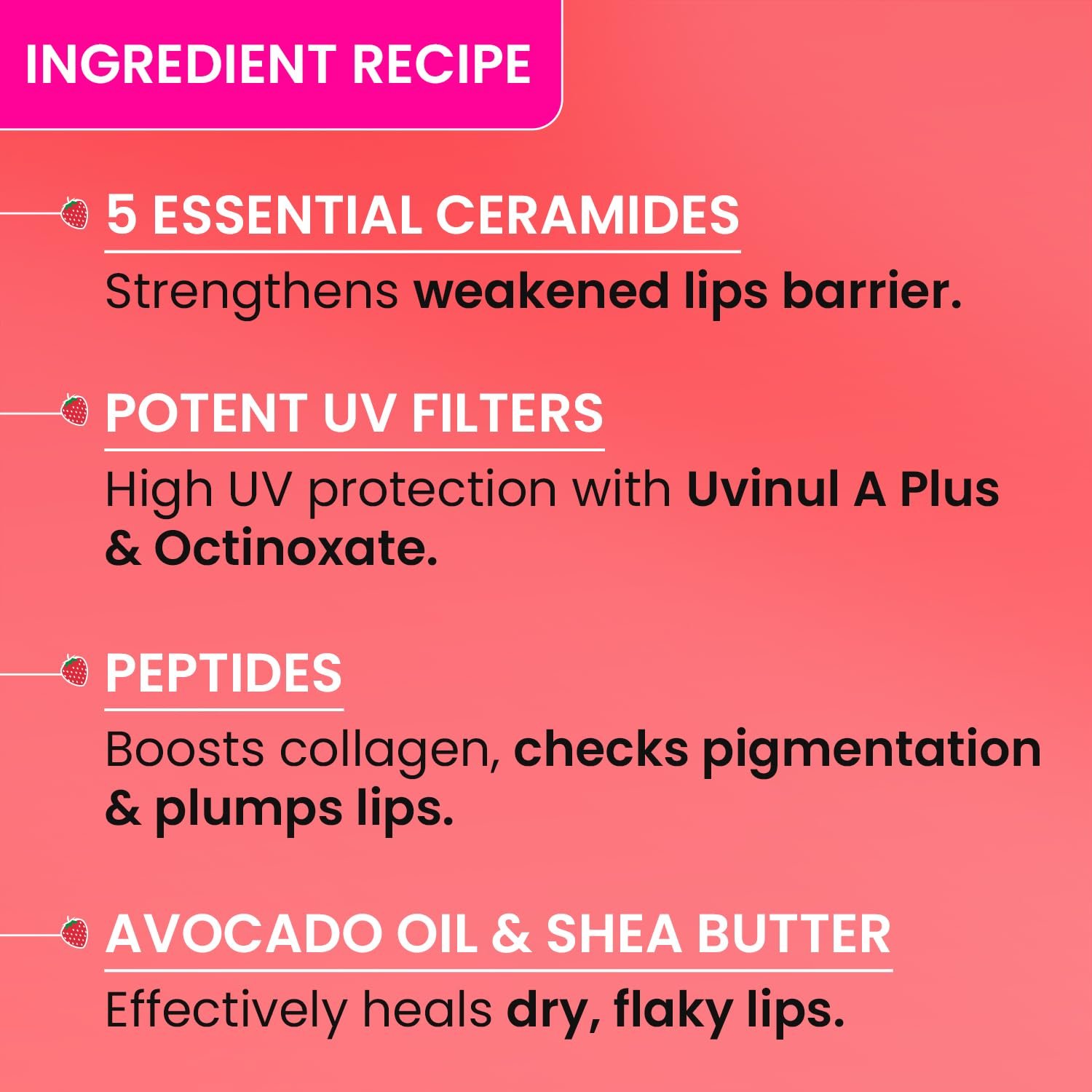Dot & Key Ceramide & Peptide Barrier Repair Lip Balm SPF 50, PA+++ | Red Romance | UVA/UVB Protection | Soft Tinted Moisturizer 10g thumbnail