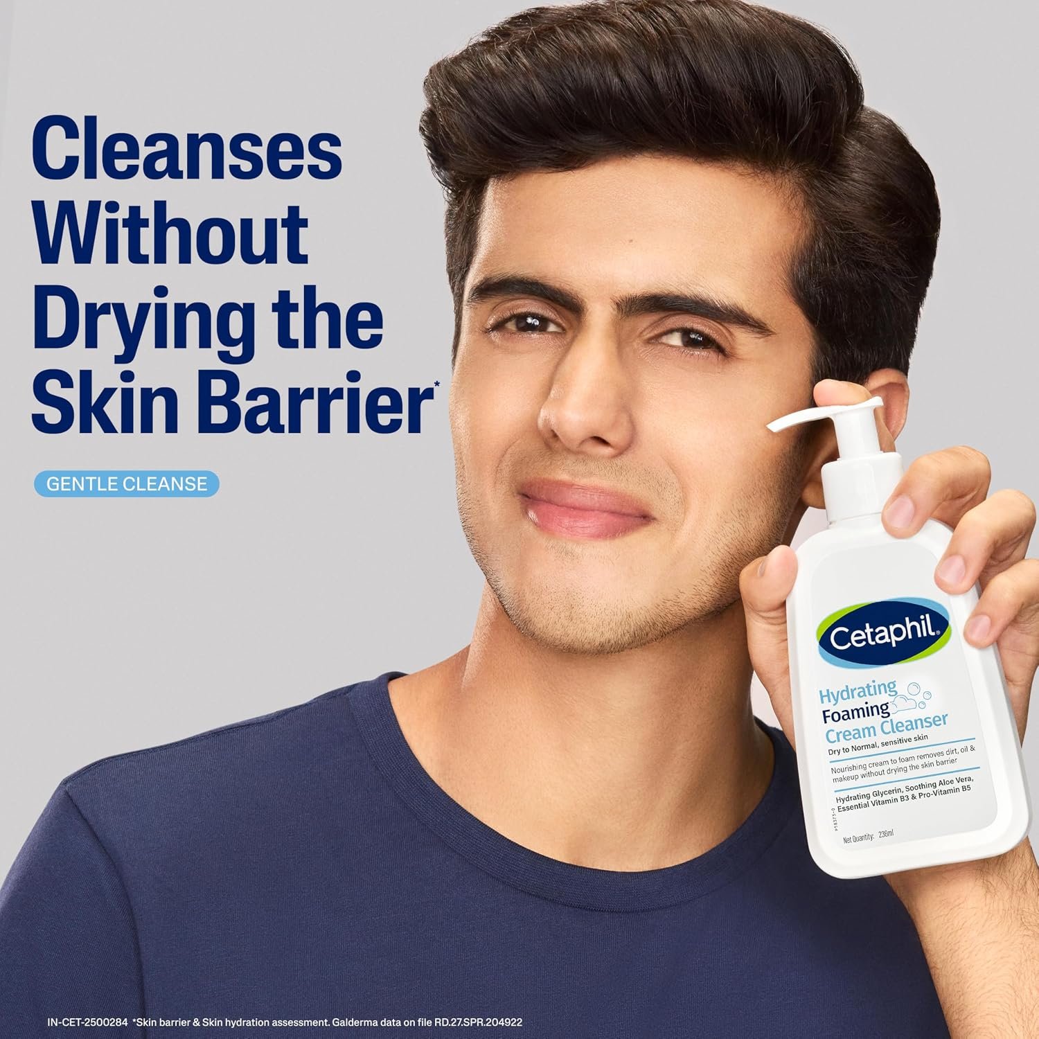 Cetaphil Hydrating foaming Face Wash, Cream to Foam Cleanser 236ml | Niacinamide, Pro-Vitamin B5 & and Aloe for Gentle Cleansing thumbnail