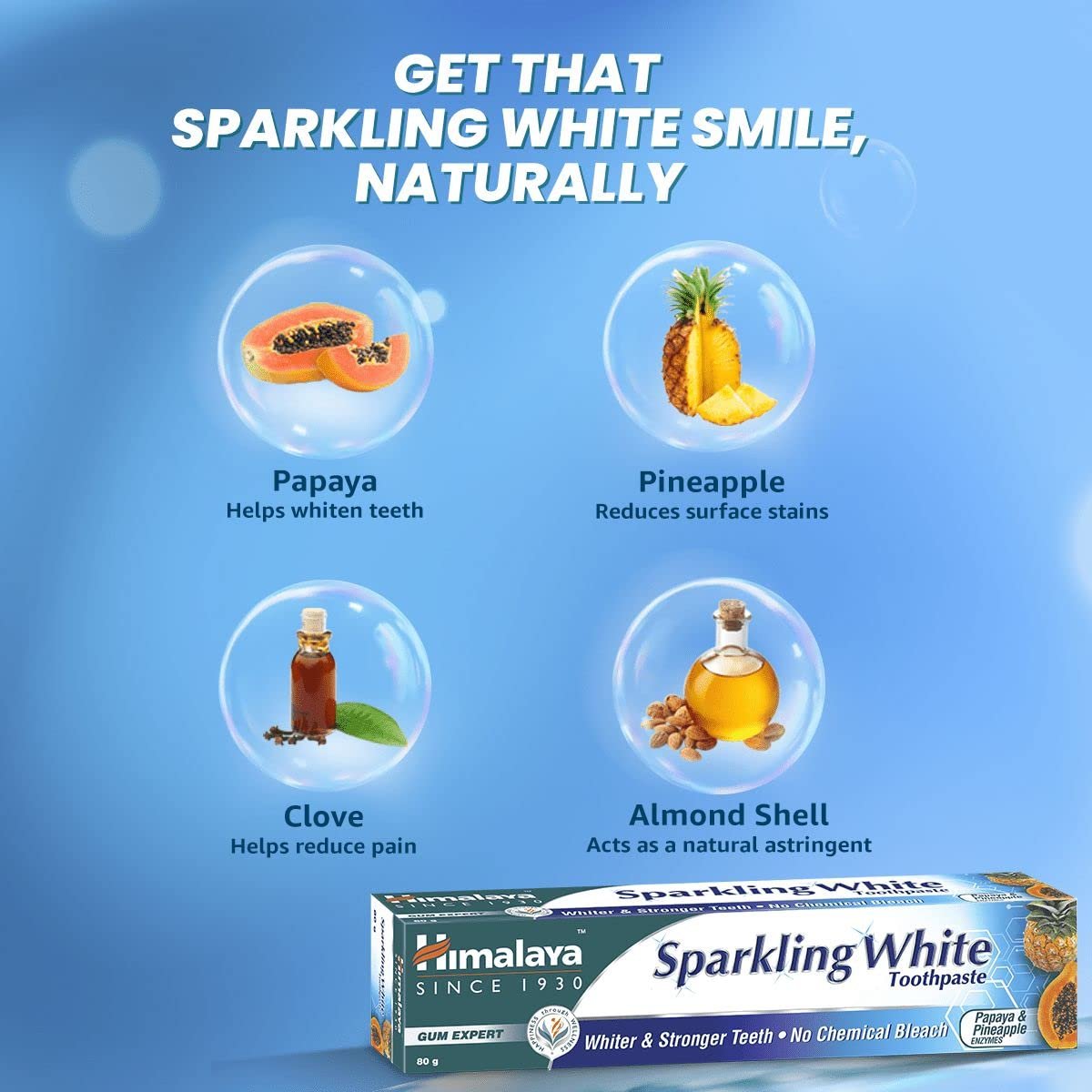 Himalaya Herbals Sparkling Whitening Toothpaste 150g thumbnail