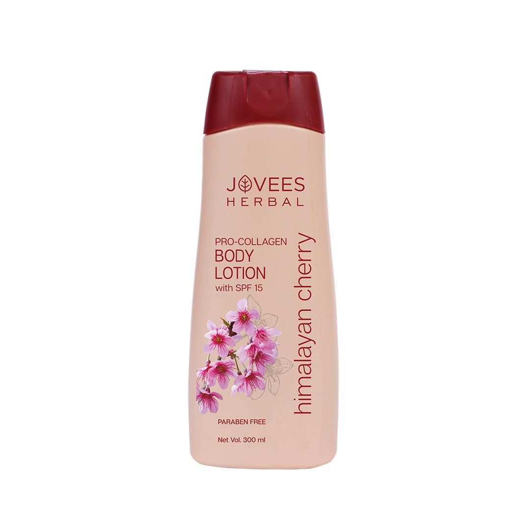 Jovees Herbal Himalayan Cherry Body Lotion For Smooth and Healthy Looking Skin | 72hr Deep Nourish Moisturizer for Women & Men 300ml thumbnail