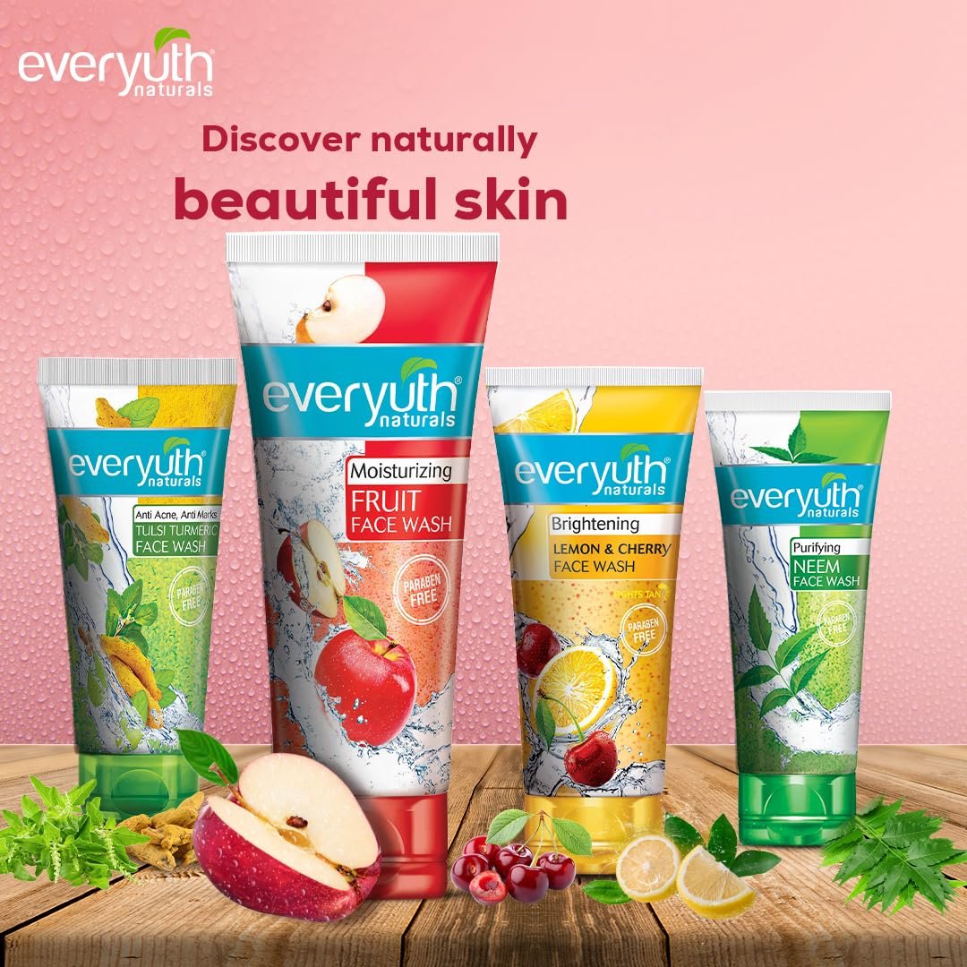 Everyuth Naturals Moisturizing Fruit Gel Face Wash 150g | Refreshing Facial Cleanser | Removes Dirt & Excess Oil | Hydrating Formula for Soft & Fresh Skin | Daily Use thumbnail