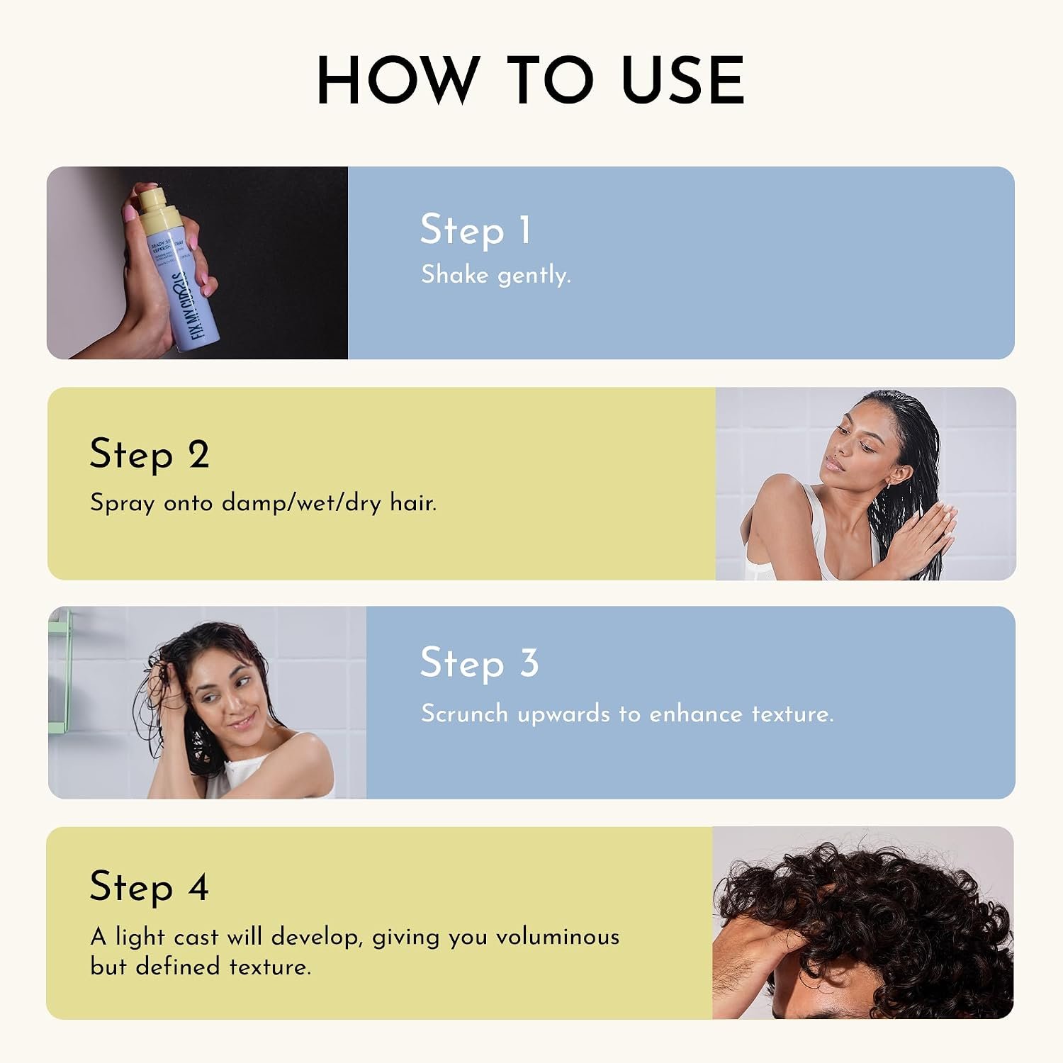 Fix My Curls Hair Defining Refresh Spray For Wavy, Curly, Low-Density, Fine Hair| Silicone-Free & Alcohol-Free| Hydrating Hair Spray with Aloe Vera| Anti Frizz, Hair Detangling Spray (100ml) thumbnail