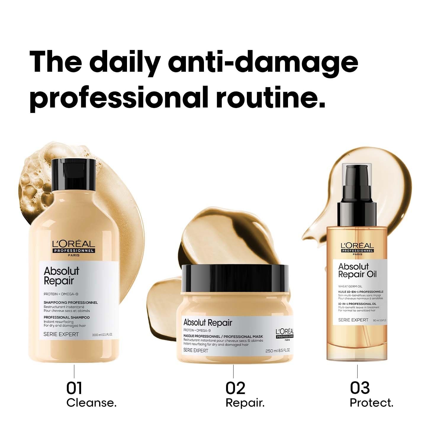 L'Oréal Professionnel Absolut Repair Shampoo for Dry & Damaged Hair - 300ml thumbnail