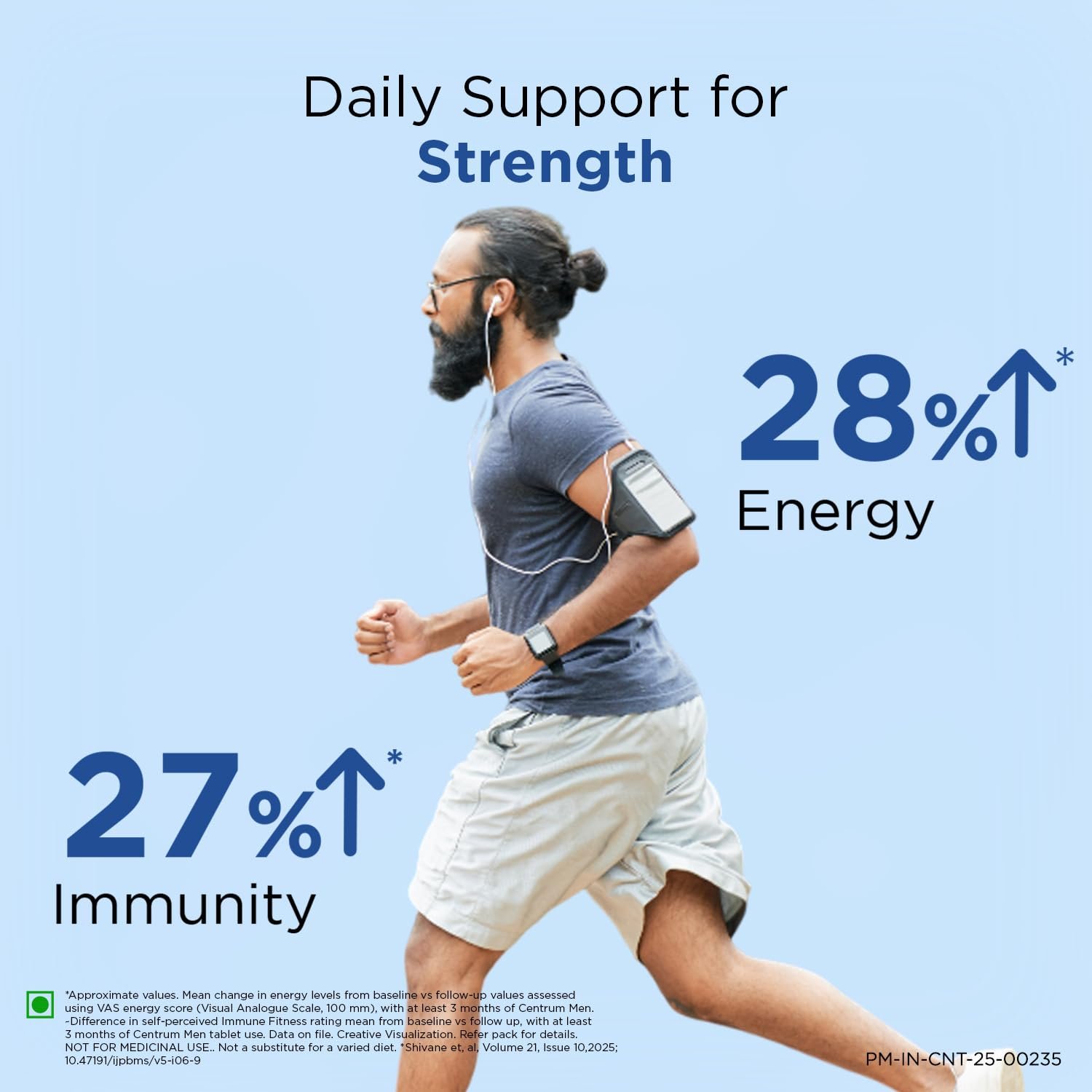 Centrum Men - Multivitamin Tablet for Men | With 23 Vital Nutrients including Zinc, Magnesium, Vitamin B, C, D, Calcium for Energy, Immunity, Muscles and Overall Health | Veg - 50 tablets thumbnail